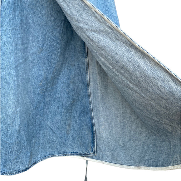 New Citizens of Humanity Donna Women's Blue A-Line Midi Wrap Denim Skirt Size S - Picture 6 of 7